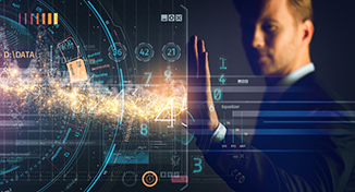 Image of image of person reading data