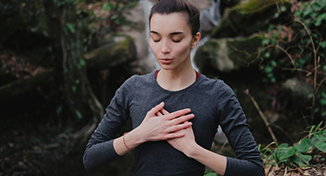 Image of Person checking their heartbeat