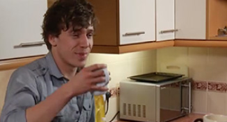 Image of Daniel talking to Rose in the kitchen